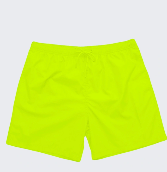 Short de Bain Homme uni jaune fluo - Korex
