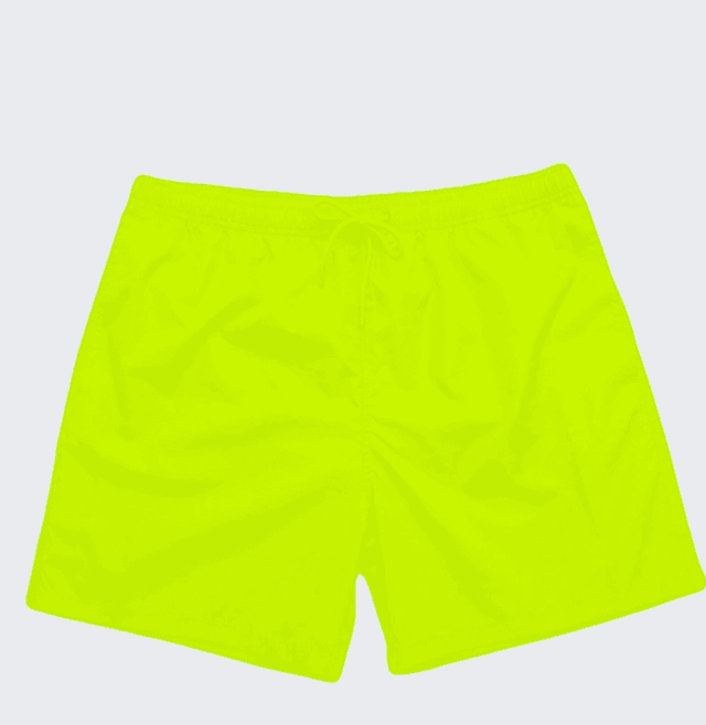 Short de Bain Homme uni jaune fluo - Korex